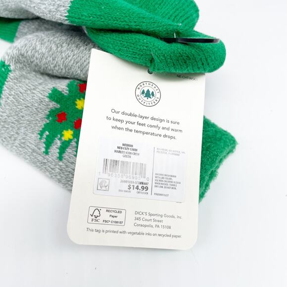 Northeast Outfitters Neo Cozy Cabin Marled Icon Crew Socks Gray Womens Size 5-10 - Picture 4 of 4